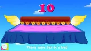 Ten In The Bed Nursery Rhyme With Lyrics - Animation Songs For Children