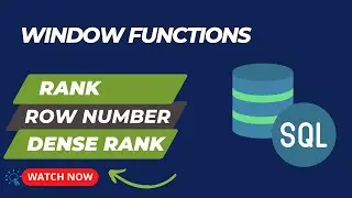 SQL Row numbers and Rank functions for beginners | SQL Window function types for beginners