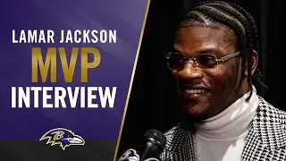 Lamar Jackson Reacts to Winning His Second MVP | Baltimore Ravens