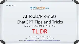 AI Tools - TLDR Summarise Online summary Articles long texts, web pages in ChatGPT Google Bard Bing