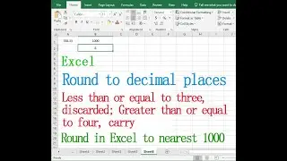 Round to decimal places in Excel, with using Round function flexibly and rounding to nearest 1000