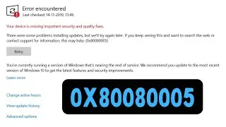 How to Fix Windows Update Error 0x80080005 on Windows 11