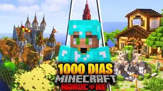 SOBREVIVI 1.000 DIAS EM UM ILHA DESERTA  NO MINECRAFT HARDCORE - O FILME COMPLETO