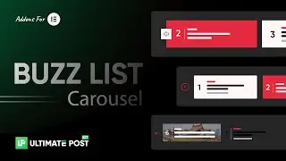 How to Use Buzz List Carousel Widget by Ultimate Post Kit in Elementor