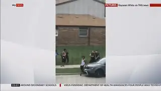 Black Lives Matter - Jacob Blake shot by police in back in Wisconsin (USA) Sky News - 25 August 2020