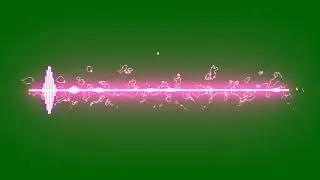 New green screen digital line audio spectrum