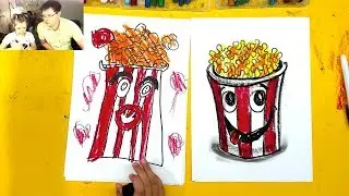Рисуем ПОПКОРН с АНЕЙ / рисование для детей