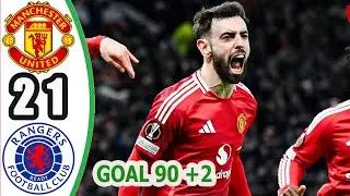 Manchester United vs Rangers 2-1 || Highlights & All Goals || UEFA Europa League 2024-25