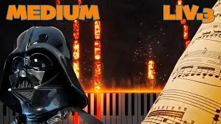 IMPERIAL MARCH MEDIUM PIANO TUTORIAL + SPARTITO GRATIS   STAR WARS