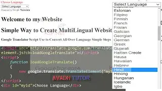 how to make multilingual website | how to create multi language website | avadh tutor