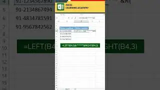 Hide Phone Number's in excel