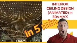 CAFE INTERIOR CEILING DESIGN (ANIMATED) IN 3DS MAX 2024 | ARRAY + WAVE MODIFIER + ARNOLD @zna_studio