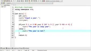 C++ Determine a leap year