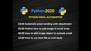 Python Email Automation | How to send email automatically with attachment | Add Image in Email Body