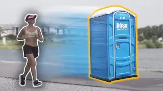 Passing Joggers in My Motorized Porta Potty