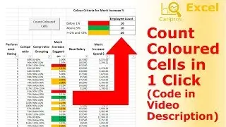 How to Count Colored Cells with Macro in 1 Click