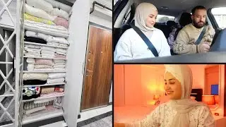 شنو صارلي ورحت سويت رنين🏨تعزيل الملابس وتنظيف🛌 زوجي خايف عليه🥺