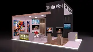 3Ds Max Tutotial (Hindi) | Texturing , Lighting , Rendering , | Exhibition Stall Design | Part 1