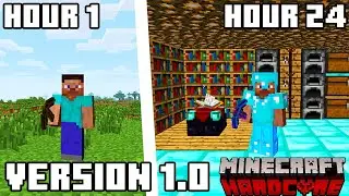 I Tried To Survive 24 Hours In Original HARDCORE Minecraft