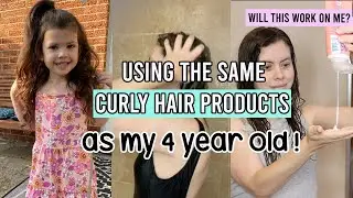 Doing my CURLY/WAVY HAIR using the same products as my *4 year old* daughter!