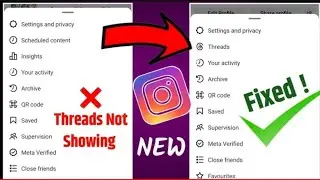 instagram threads option not showing problem | Threads an instagram app