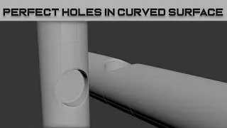 Create Holes in Curved Surface! Easy and Fast! #3dsmax2024 #hardsurface #3dsmax