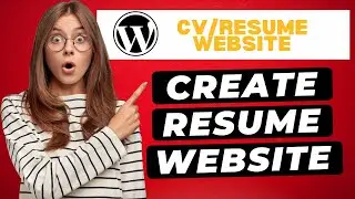 How To Create A CV/Resume Website In WordPress (2024) 🔥