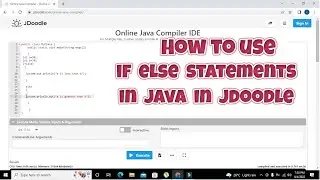 how to use if else in java in jdoodle | if else statements in java in jdoodle