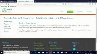 Virtual Labs - Data Structure Lab