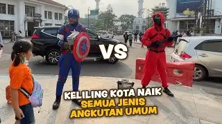 SENJA KELILING KOTA BANDUNG NAIK TRANSPORTASI UMUM-NAIK KERETA API - ANGKOT - BUS