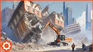 250 Equipment Heavy Machinery Excavator Biggest Destroy Dangerous Buildings