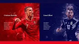 Messi X Ronaldo Responsive Split Screen Landing Page using HTML,CSS,JAVASCRIPT