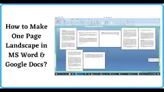 How to Make One Page Landscape in Word & Google Doc?