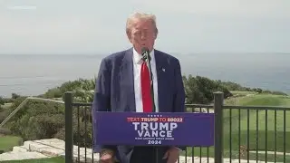 Trump holds news conference in California, defends Laura Loomer | News about Kamala Harris, Trump