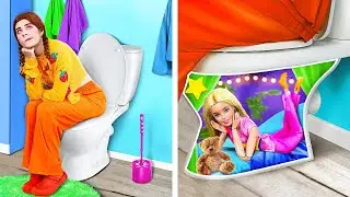 Wir bauen ein geheimes Barbie-Zimmer! Coole Hacks & Bastelarbeiten für meine Puppe von 123 GO!