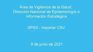 SPSS - Importar CSV - 08/06/2021