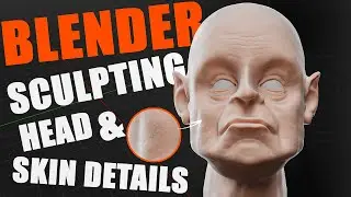 Head Sculpting Blender. Sculpting face details Blender. Blender sculpting brushes.