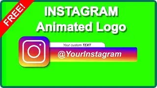 ✅ Animated Green Screen INSTAGRAM SOCIAL Media Follow Logo ANIMATION No Copyright FREE 2021