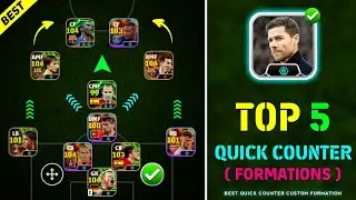 Top 5 Quick Counter Best Formations eFootball 2025 🔥 | New Best Quick Counter Formation In eFootball