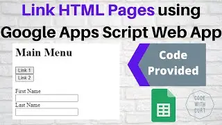 Link HTML Pages using Google Apps Script Web App