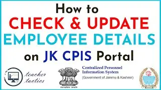 How to CHECK & UPDATE Employee Details on JK CPIS in one Click