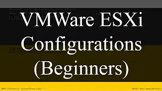 Initial basic configuration options of VMware ESXi Hypervisor for beginners