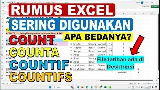 Belajar Rumus Excel Count, Counta, Countif, Countifs dan Perbedaannnya | Tutorial Excel Pemula