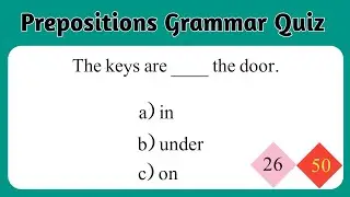 Prepositions Grammar Quiz || Prepositions Grammar Test || Ladla Education