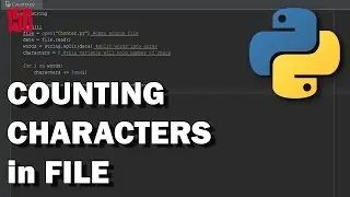 PYTHON How to count characters in text file
