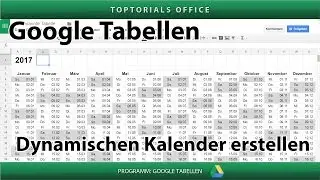 Dynamischen Kalender erstellen (Google Tabellen / Spreadsheets)