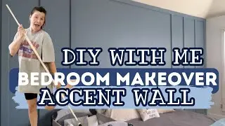 DIY Beginner Accent Wall Bedroom Makeover Transformation | DIY Home Renovation Ideas Paint with Me