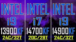 INTEL i9 13900KF vs INTEL i7 14700KF vs INTEL i9 14900KF || PC GAMES BENCHMARK TEST ||