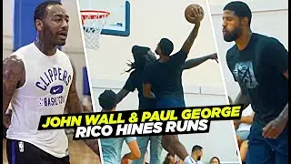 "I'm HIM.. I'm BACK!" John Wall & Paul George Go OFF at Rico Hines Runs!!