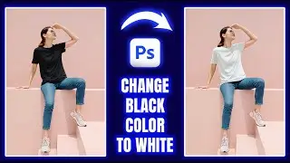 Change Black Color to White in Photoshop #shorts #photoshoptutorial #graphicdesign